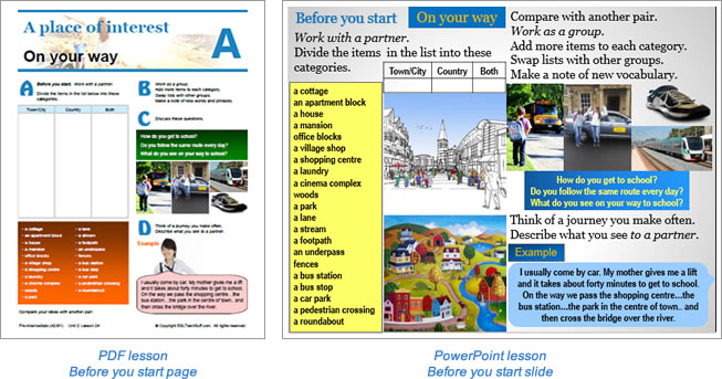Additional lesson Before you start page